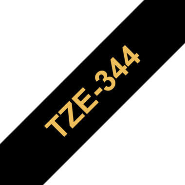 PTOUCH Nastro, plastificato oro/nero TZe-344 PT-2450DX 18 mm