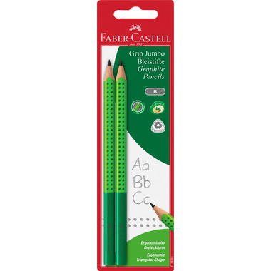 FABER-CASTELL Bleistift Jumbo Grip B 111993 4 Farben, Set