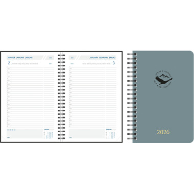 AURORA Agenda Adventure Daily 2026 3200W 1T/1S ass. ML 14x21cm