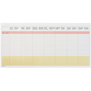 SIMPLEX Agenda semainier perpétuel 40350.26 1S/1P 50 feuilles ML 42x21cm