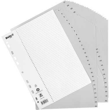 BIELLA Register PP A4 47145200U grau 1-52