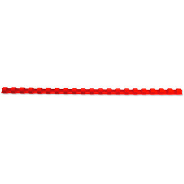 GBC Plastikbinderücken 12mm A4 4028217 rot, 21 Ringe 100 Stück