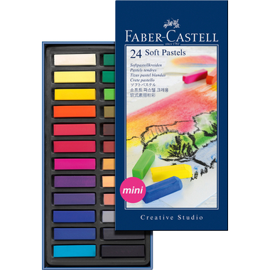 FABER-CASTELL Softpastellkreiden Mini 128224 24er Kartonetui