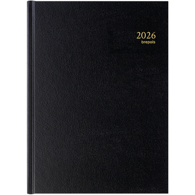 BREPOLS Agenda Bremax 2 Santex 2026 0.002.1345 1T/2S schwarz 21x29cm