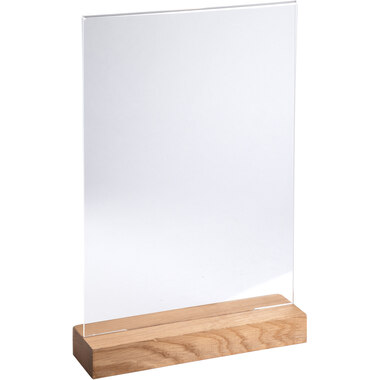 EXACOMPTA Tischaufsteller A4 84258D transparent, holzs. hoch