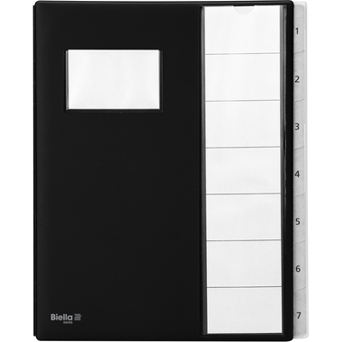 BIELLA Classeur trieur Pronto A4 32040702U noir 7 compartiments