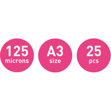 LEITZ Laminiertasche A3 33836 glanz, 125my 25 Stk