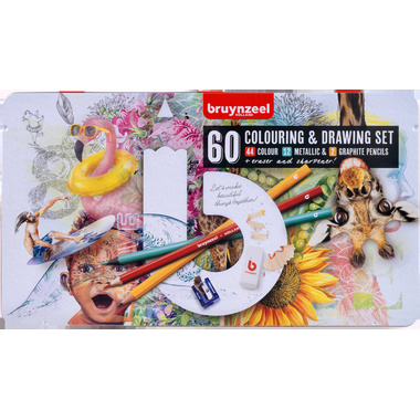 BRUYNZEEL Crayons de couleur 60312907 assorti 60 pièces