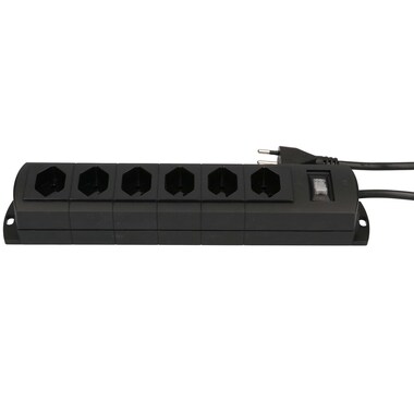Max Hauri multipresa 6 x tipo 13, Prime Line, nero