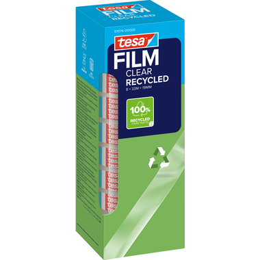 TESA Klebeband 19mmx33m 570740000 Clear Recycled, 8 Rollen