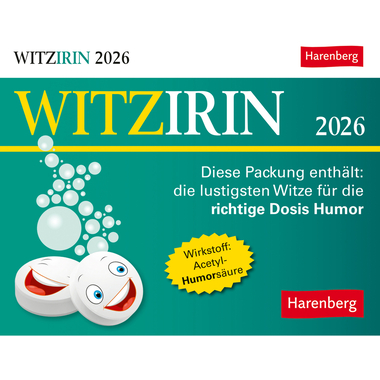 HARENBERG Abreisskalender 2026 3310012+26 Witzirin DE 14x11cm