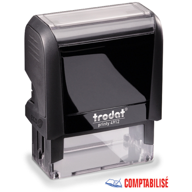 TRODAT Timbro Comptabilisé 4912COMPTABILIS blu/rosso 47x18mm