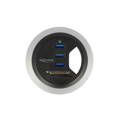 Delock Tisch-Hub USB 3.0 + SD Card Reader