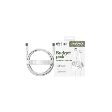 emPower by PanzerGlass USB 2.0-Kabel Racing 60 W  Silber Weiss USB-C - USB-C 1.2 m