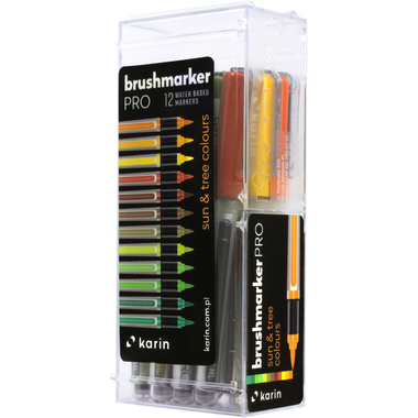 KARIN Brush Marker PRO 27C3 Sun and tree colours 12 Stück