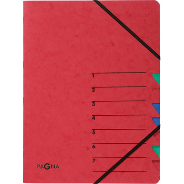PAGNA Fächermappe EASY A4 24061-01 rot 7 Fächer