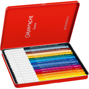 CARAN D'ACHE Filzstift Fibralo M 185.315 15-farbig assortiert