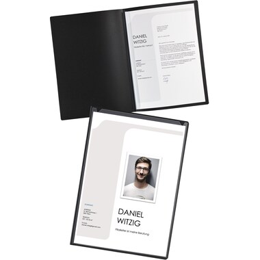 KOLMA Cartella di clip Tender A4 10.019.48 antracite,2pz.,dorso rilegat.