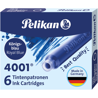 PELIKAN Tinte 4001 TP/6 301176 königsblau, löschbar 6 Stück