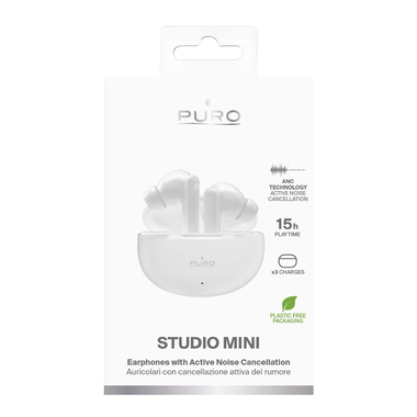 Bluetooth Earbuds Studio Mini with ANC Technology | Puro