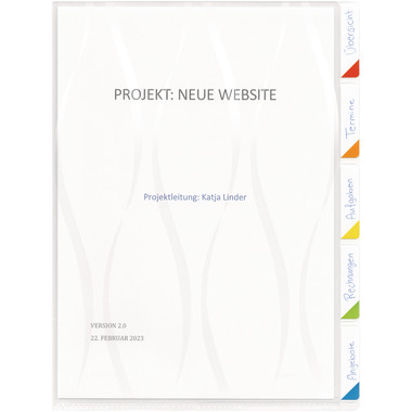 KOLMA Sichtmappen-Register A4 08.145.00 5-teilig