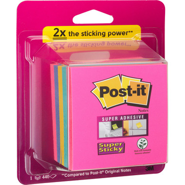 POST-IT Super Sticky Würfel 76x76mm 2028SSRBWC multicolor 440 Blatt