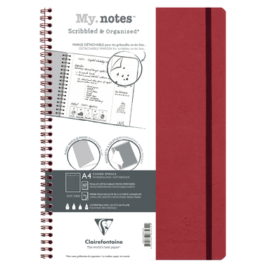 CLAIREFONTAINE AGE BAG MY.NOTES A4 783432C Spiralbuch dot rot 60 Bl