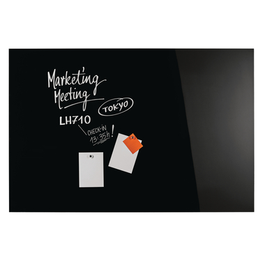 MAGNETOPLAN Design-Glasboard 2000x1000mm 13409012 schwarz, magnetisch