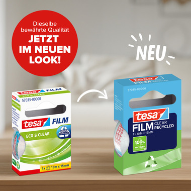 TESA Klebeband 15mmx10m 570350000 Clear Recycled, transparent