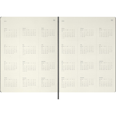 MOLESKINE Agenda Smart Weekly Pro 2027 SMDHB12PRO4Y27 1S/2P noir HC 19x25cm