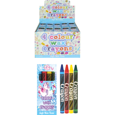 ROOST Crayon wax Unicorn 4 PC Box S51 453 8cm, 4 ass.