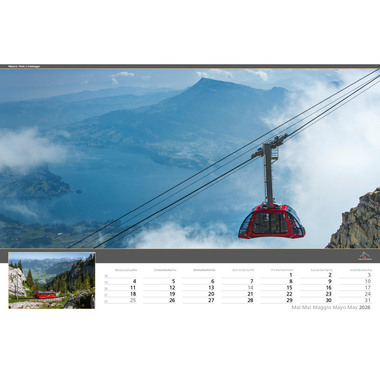 CALENDARIA Bildkalender 2026 9783036205236 Swiss Travel ML 48x33cm