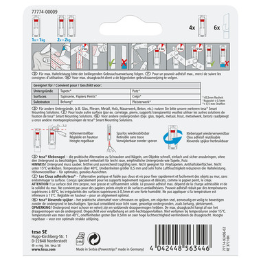 TESA Pin adh. 4x1 kg 77774-00009 Papier peint & plâtre