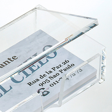 SIGEL Box biglietti da visita VA112 transp. 98x68x29mm, 80 cartes