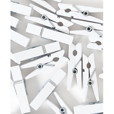 I AM CREATIVE Pince en bois Let`s Organize 4035.19 blanc, 35mm, FSC 25 pièces