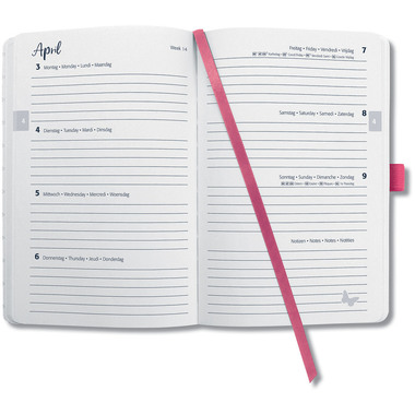 JOLIE Agenda Flair 2026 J6104 1W/2S fuchsia pink ML A6