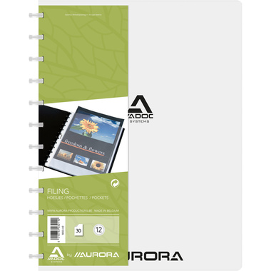 ADOC Sichtbuch Standard A4 5832.110 transparent 30 Taschen