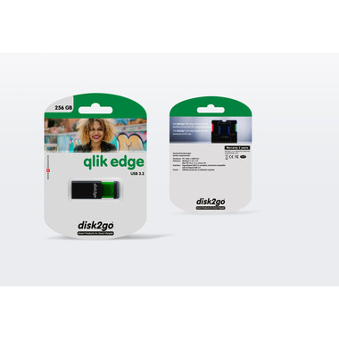 DISK2GO USB-Stick qlik edge 256GB 30006725 USB 3.0