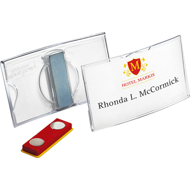 DURABLE Namensschild Konvex mit Magnet 812319 transp.,acryl,40x75mm 25 Stk.