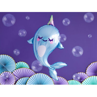 PARTYDECO Folienballon 53x87cm FB62 Narwal