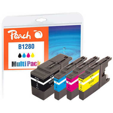 Peach Multi Pack, XL-Filling, compatible with Brother LC-1280XLVALBP