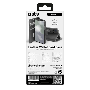Custodia book in vera pelle per iPhone 11