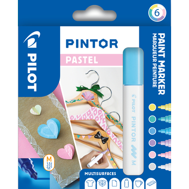 PILOT Marker Pintor Set Pastell M S6/0517474 6 Stifte