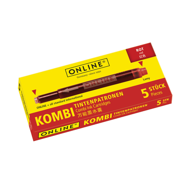 ONLINE Cart. encre combi 17307/12 Rot 5 pcs.
