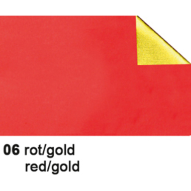 URSUS Bastelfolie Alu 50x80cm 4442106 90g, rot/gold