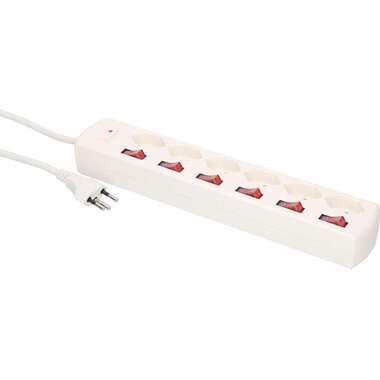 Max Hauri Bloc multiprises Multi-Switch Blanc 6 x T13