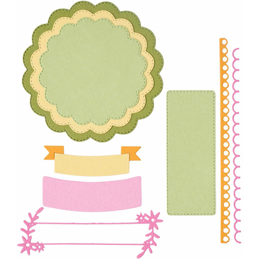 SIZZIX Stanzformen 666801 Scalloped Circles 9 Stk.