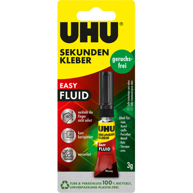 UHU Superglue 3g 46130 liquide, sans solvent