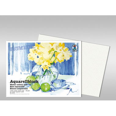 URSUS Aquarellpapier 30x40cm 9330000 200g, weiss 10 Blatt