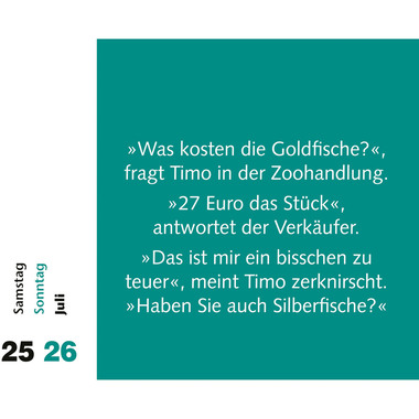 HARENBERG Abreisskalender 2026 3310012+26 Witzirin DE 14x11cm